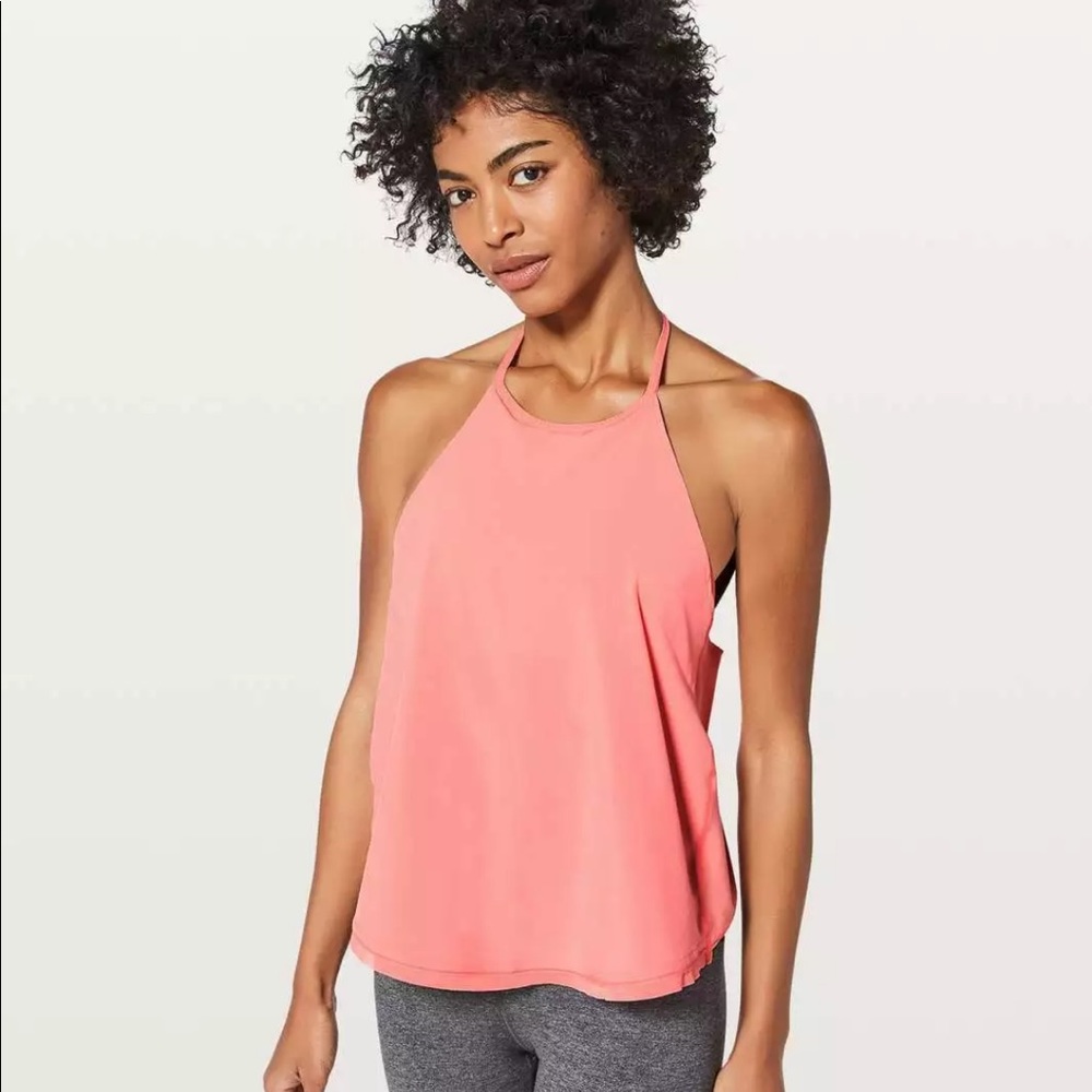 NWT Lululemon Free Spirit Top size 10, coral